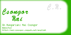 csongor mai business card